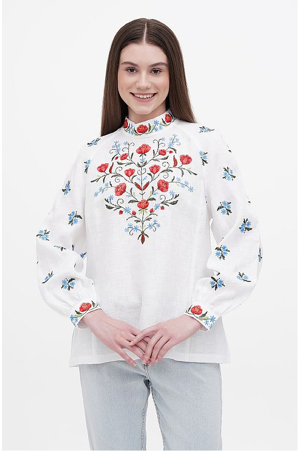 Women's white embroidered shirt Ternavka